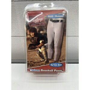 Rawlings Youth Med Deluxe baseball pants White